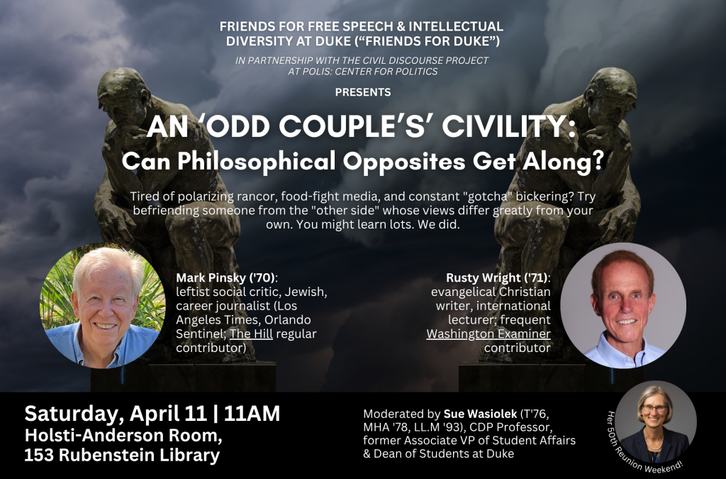 An ‘Odd Couple’s’ Civility: Can Philosophical Opposites Get Along?